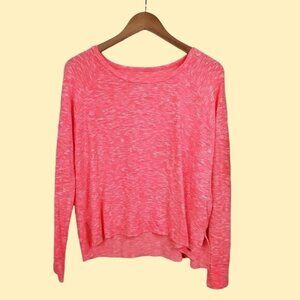 American Eagle Soft Sexy Plush Long Sleeve Casual Top Medium Yoga Neon Pullover